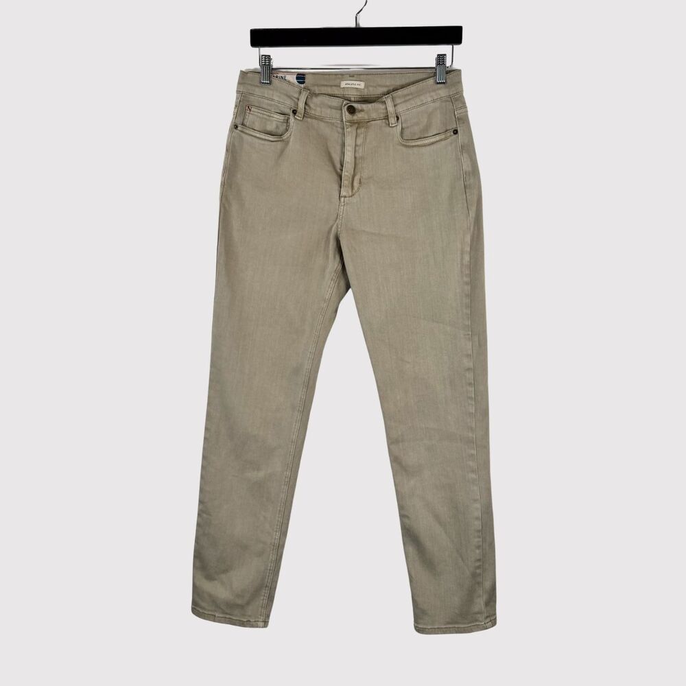 Marine Layer Men Pants Khaki 5 Pocket Athletic Twill Straight 32x32 (Fits 32x30)